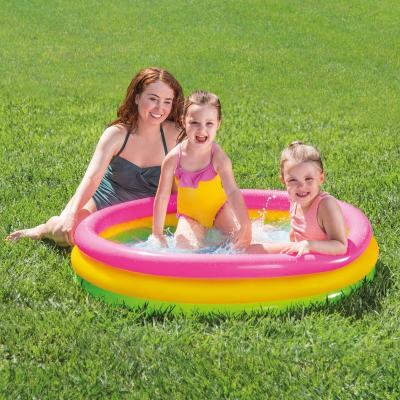 China New outdoor game 2021 low price hot-selling three-ring inflatable swimming pool for sale