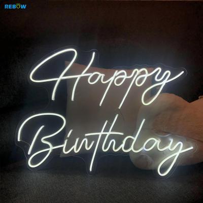 China Acrylic Rebow Drop Numbers Shipping Electronic Letters Happy Birthday Led Neon Sign Custom Light for sale