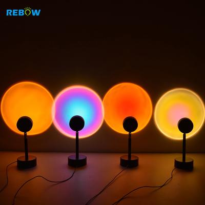 China Modern Rebow Drop Shipping RGB Projection Table Sunset Rainbow Lamp Nordic Mini LED Night Light for sale