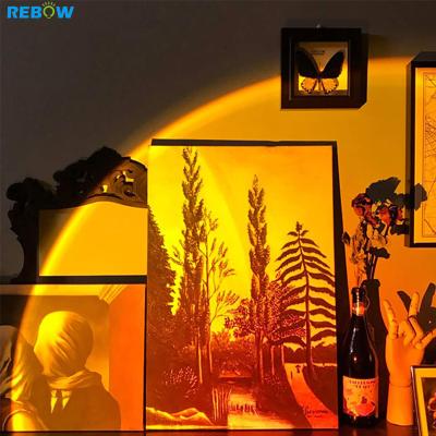 China Modern Drop Shipping In The Running Lamp Modern Rainbow Sunset Projection Lamp For Bedroom Decor for sale