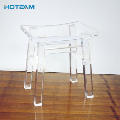 China Easy Clean Plastic Chair Stool Clear Acrylic Cafe Stool for sale