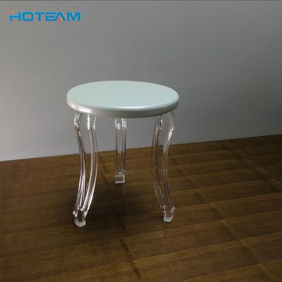 China Easy To Clean White Round Lacquer Surface Step Ladder Stool for sale