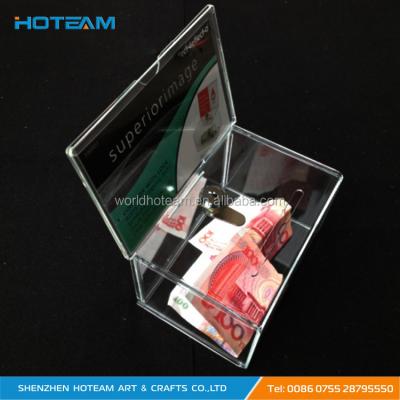 China Wholesale Clear Acrylic Donation Charity Collection Acrylic Box for sale