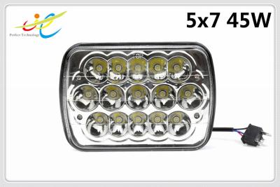 China DCV12V 24V sealed beam rectangle 5x7 45W truck headlight with Hight Low Spot beam for sale