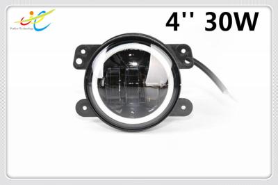 China 30w 4inch fog light with white angel eyes, led fog lamp for jeep wrangler, 4'' led fog lights manufacturers for offroad for sale