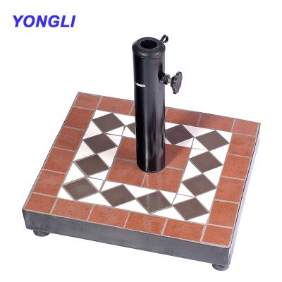 China Portable Unique Products Italian Style Mosaic Umbrella Base For Heavy And Stable Outdoor Use for sale