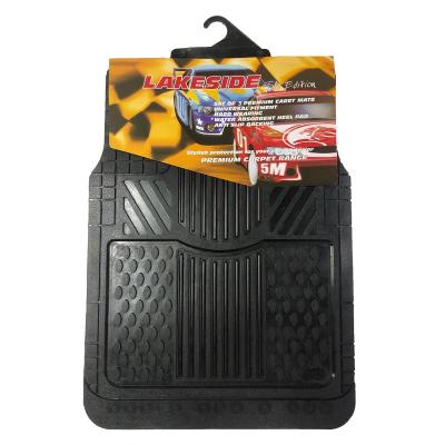 China DIY Cutting Resistant DIY Non Cut To Feel Rubber Car Mats 2PCS for sale