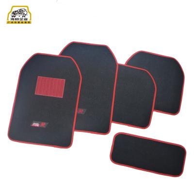 China Universal Fit Haiheng Auto Accessories Car Mats Vendor Non Skid Ribbed Carpet Mat For Type R 5PCS Full Set for sale