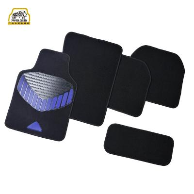 China Haiheng's Universal Car Mats Guangzhou Factory New Design Full Set Anti Slip 5PCS Universal Waist Floor Mat For All Cars for sale