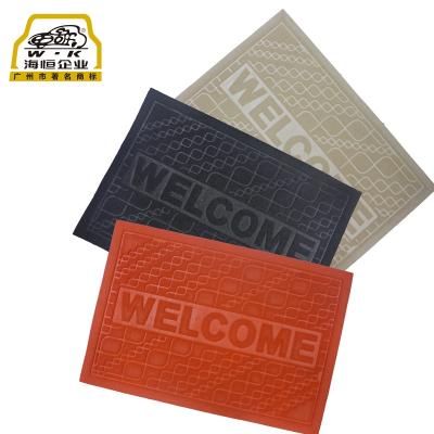 China Haiheng Factory Wholesale Waterproof Non Skid Home Indoor And Outdoor Welcome Floor Mat for sale