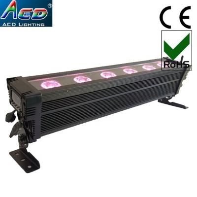 China Garden new arrive 6in1 rgbaw+uv waterproof dmx ip65 battery operated wireless dj stage led wall washer bar light for sale