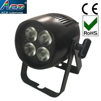 China Color mixing popular battery operated 4*6in1 rgbwauv wireless dmx led flat par light for sale