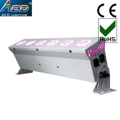 China Dmx Channels: 3/4/6/9/11CH rgbwauv 6*6in1 remote control battery housing liner 3/4/6/9/11CH wireless dmx 512 18w led stage bar light for sale