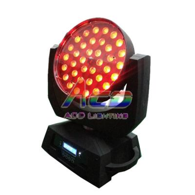 China Popular hotel rgbwauv dmx 10-60degree 36*18w 6in1 zoom stage events plastic housing effect led zoom moving head wash light for sale