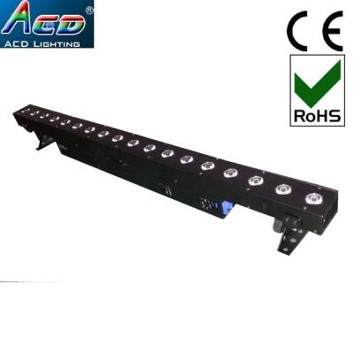 China Color changing high power 18*18w 6in1 rgbwavu led stage wash bar color wall liner bar mixing light for sale