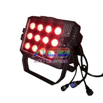 China Outdoor 2021 theme park Christmas holiday events work good effect 12*15w 5in1 ip65 waterproof rgbwa led pro stage wall washer light for sale