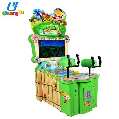 China Metal and Wooden Arcade Gun Video Simulator Shooting Redemption Games Token Machine for sale