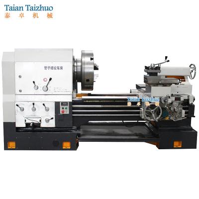 China Q1319 Machinery Repair Shops Double Chuck Lathe Pipe Threading Lathe Machine With Big Shaft Hole for sale