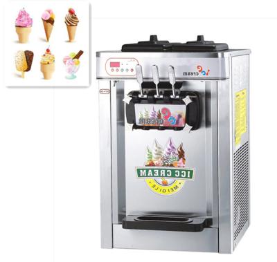 China Snack Factory 22L Ice Cream Machine Soft Serve / Ice Cream Making Machine / Roll Ice Cream Machine for sale