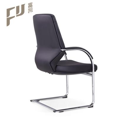 China Low Cost (Height)Adjustable Brown Leather Fair Bazhou Office Visitor Chairs for sale