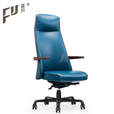 China Executive Chair Porcelain PU Leather Swivel High Back Executive Office Chairs for sale