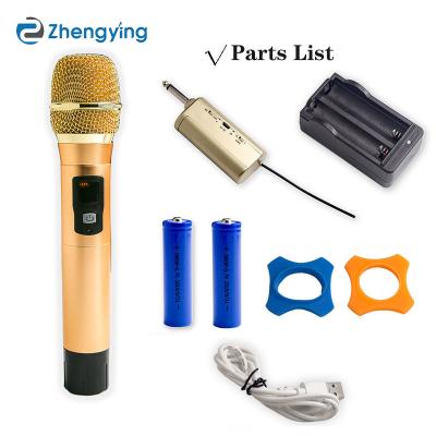 China Other With Two U-segment Karaoke Outdoor Professional Hall Microphone FM Home Karaoke Wireless Metal Microphone for sale