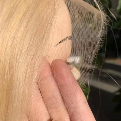 China Virgin Human Hair Factory Price 613# Blonde Lace Closure Lace Frontal HD 13x4 Lace Frontal Straight Hair for sale