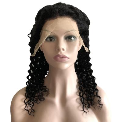 China 100% Straight Virgin Glueless Lace Front Human Hair Wig French Transparent Lace Frontal Wig for sale