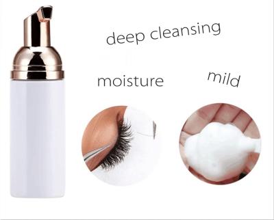 China Private Label Lash Shampoo Deep Cleanse Soft Lash Detergent Foam for sale