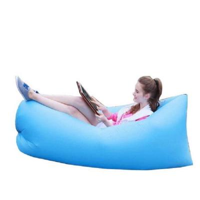 China Outdoor Sofa Lazy Bag Fast Inflatable Air Bed Camping Beach Air Sleeping Bag Amazon Selling for sale