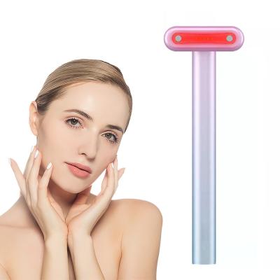 China Fasto Beauty Good Quality Face Neck Skin Care Wand Red Light Therapy ty Microcurrent Skin Rejuvenation Toning Facial Massager Beauty Tool For Eye for sale