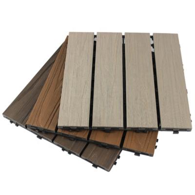 China Custom made environmental friendly non-slippery outdoor yard plastic wooden tiles anti-slip wear-resistant waterproof kepao for outdoor yard for sale