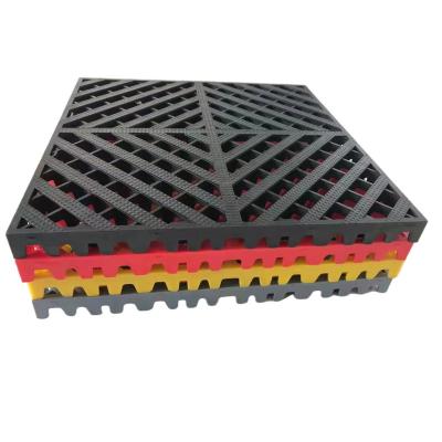 China Durable Rigid Modular Car Wash Anti Slip Drainage Interlocking Garage Tile Customized Park Flooring Durable Modern Outdoor Plastic for sale