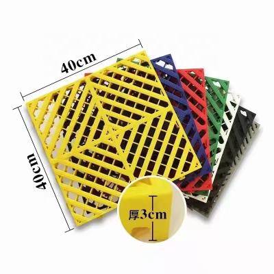 Κίνα Durable Strength Car Garage Flooring Grate Tiles PP Plastic Modular Interlocking Modern Durable Hand Paint 18mm Kepao προς πώληση