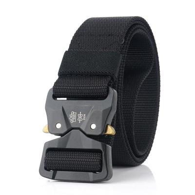 China ALLOY TUSHI Custom High quality customized nylon outdoor security metal buckle waist tactical belt Factory for sale