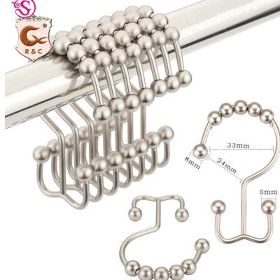 China Minimalist Bathroom Supplies Alloy Material Rust-Resistant Shower Curtain Hook, Shower Curtain Rings / Curtain Accessories for sale