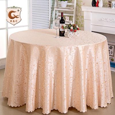 China Hot Sale Anti-static Wedding Round Tablecloth Christmas Hotel Birthday Wholesale Tablecloth for sale