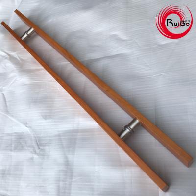 China Hot Sale Square Solid Wood Glass Door Pull H Type Handle for sale