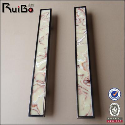 China 8-12mm glass door/wooden door glass door handle in antique brass with marble stone for sale