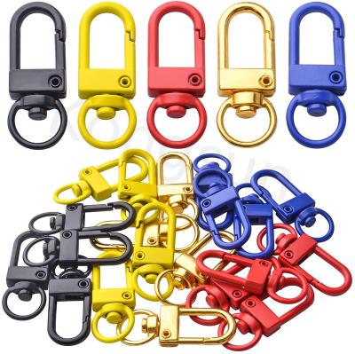 China Stocked Gifts Promotional Colorful Zinc Alloy Metal Swivel Head Chain Snap Hook for sale