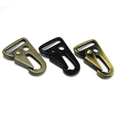 China Military Carabiner HK Clasp Webbing Metal Hooks Clasp 20mm/25mm Black Viable/Durable Olecranon Zinc Alloy for sale