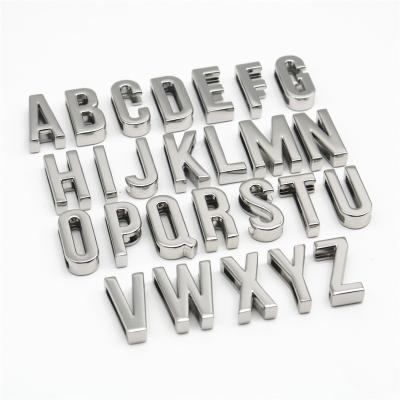 China Bulk Sale 2022 DIY High Quality Viable/Durable Metal Alloy Silver Plated A-Z 26 Initial Letter Charms For Jewelry Making DIY Decoration for sale