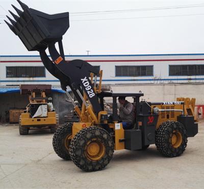 China XIANDAI 0.8 Underground /wheel loader China Side-lining seat XD928 mining wheel /underground loader for sale