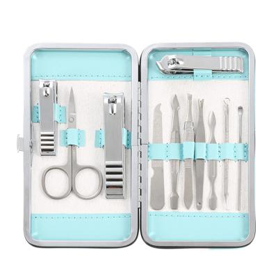 China New Wellflyer MS-008-23 Portable Stainless Steel Manicure Set 11 Pieces Beauty Tools For Finger Toe for sale