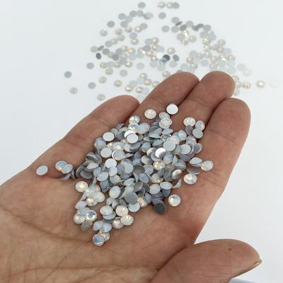 China GLASS 4 colors mix size Flatback Opal Crystal Nail Art Decoration Rhinestone for sale