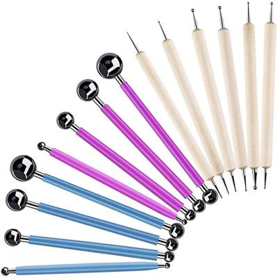 China Painting Beauty 14PCS Mandala Dotting Tools Set For Nail Art Toggles Pottery Dot Kit Dotting Tool Set Portable Multifunctional Embossing for sale