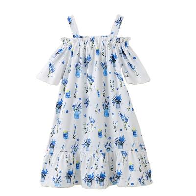 China Fashion / Casual Outdoor Girl Summer Floral Princess Dress Children Sleeveless Wear Dress for sale