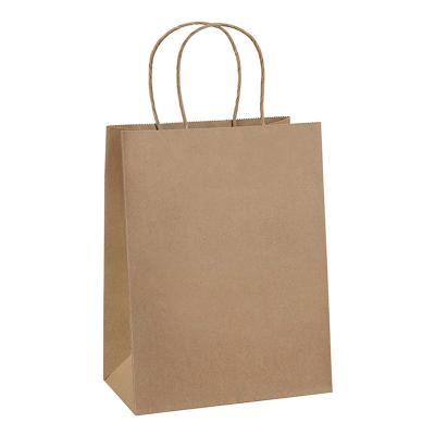 China Eco-Friendly Recycled Materials Recycled Paper Bag For Clothes LOGO Kraft Shopping Paper Bag Custom Printing With Twisted Handle for sale