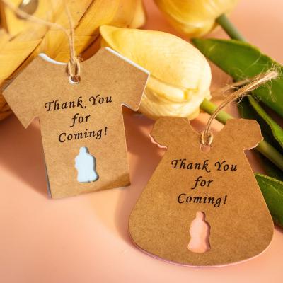 China Gift Wrapping Paper Tag Tags with String for Crafts Baby Shower Wedding Birthday Gifts Thank You Gift Hang Tags for sale