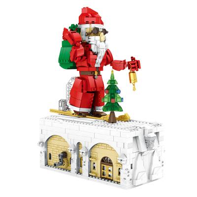 China DIY TOY Christmas Gift Building Blocks Toys Christmas Gifts Santa Claus Building Blocks Assembled Toys for sale